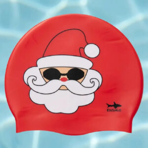 Gorra De Natación Unisex En Silicona Color Rojo Unitalla Santa Diseño De La Tela Talla