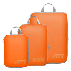Cubos De Compresión De Viaje Anaranjados 3 Set Organizadores Anaranjado (02 Orange)