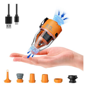 Bomba De Aire Portátil 500 L/min Con Luz Y 6 Boquillas