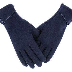 Guantes De Forro Polar Mujer Táctiles Invierno Cálidos Azul Azul Marino Talla