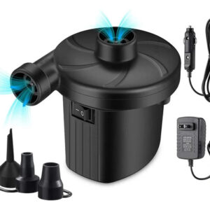 Bomba De Aire Eléctrica 3 En 1 Inflables Portátil Negro