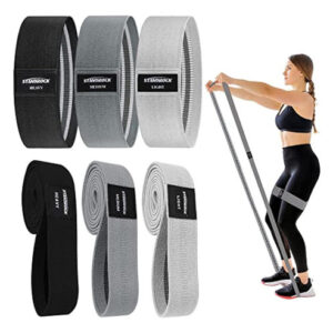 Bandas De Resistencia De Tela Para Entrenamiento Gray Black Light Gray