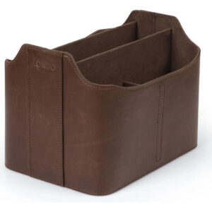 Organizador De Control Remoto Y Tablet Marrón De Ecopelle 5 Marrón