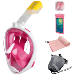 Máscara Snorkel Antifog Visión 180 Para Adultos Rosa M Rosa S/m