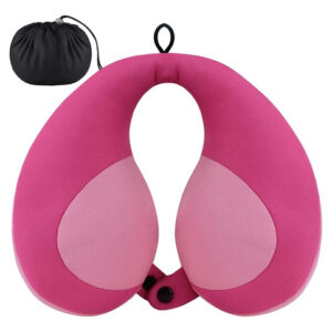 Almohada De Viaje Para Niños Rosa Soporte Cuello Y Barbilla Color Diseño De La Tela