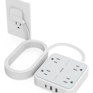 Regleta Multicontacto Plana 4 Salidas 3 Puertos Usb Gris 4.5 Color