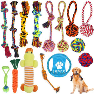 Juguetes Para Perros Pequeños 15 Piezas Cuerdas Resistentes