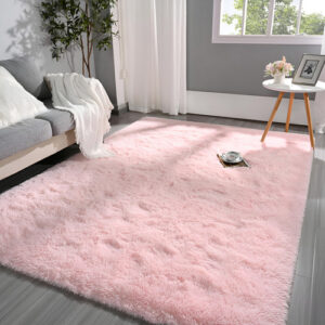 Alfombra Ultrasuave Lavable Antideslizante 1.22 X 1.83 M Ros 2 M 1.5 M Rosado