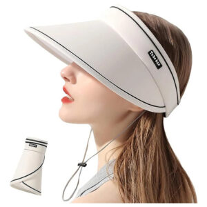 Visera Para Mujer Protección Uv Ajustable Verano Playa 18cm Color Talla Diseño De La Tela