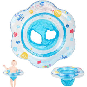 Flotador De Piscina Inflable Para Niños Con Bomba Azul 3 Año Azul