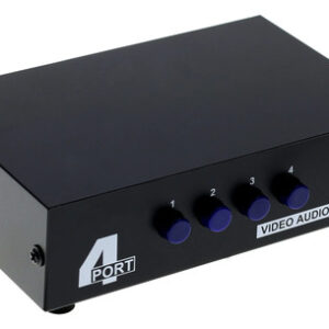 Adaptador De Audio Y Video Rca 4 Puertos Interruptor 14x11 C