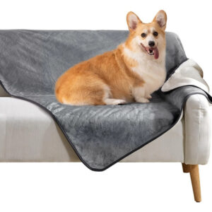 Cobija Para Perro Impermeable Cálida 127x150cm Color Gris Gris