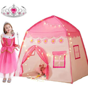 Casa De Campaña Rosa Castillo De Princesa Con Luces Interior Rosa Nombre Del Diseño