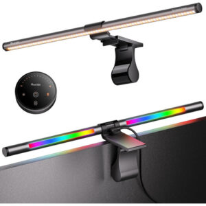 Lámpara Rgb Para Monitor 51cm Control Remoto 15 Modos Color De La Estructura Gris Mate