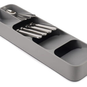 Organizador De Cocina Para Cubiertos Gris Antideslizante 40x Gris