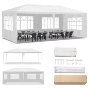 Toldo Plegable Impermeable 3x6 M Para Exteriores Con Lateral Color