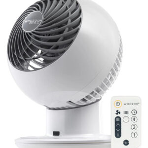 Ventilador De Escritorio Oscilante 5 Velocidades 30db Blanco Blanco
