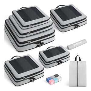 Juego De 8 Cubos De Compresión Para Viajes Organizadores Liv 8 Peltre
