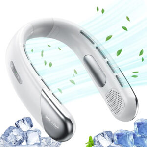 Ventilador De Cuello Portátil 5 Velocidades Batería Recargab Ventilador De Cuello - Blanco