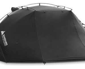 Tienda Casa Campaña Para 2 Personas Alta Ventilación Cabaña Negro