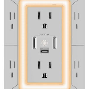 Protector De Sobretensiones 6 Tomas Y 3 Puertos Usb 1 Usb C Color
