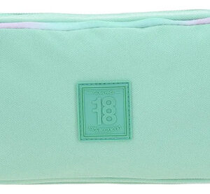 Lapicera Turquesa Doble Compartimento Unisex Adulto 23x7 Cm Color Nombre Del Diseño