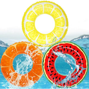 Anillos Flotantes Inflables Frutas Multicolor 3 Pcs Verano Multicolor