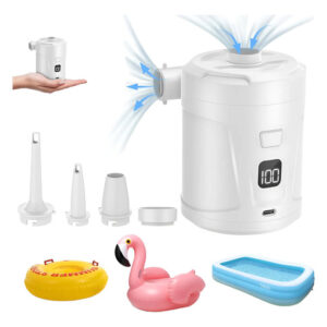 Bomba De Aire Recargable 5200 Mah Con Led Para Inflar Juguet