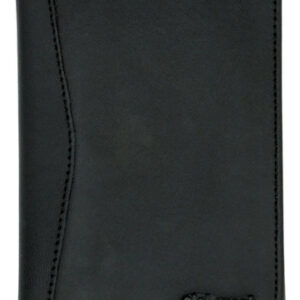 Porta Pasaporte De Piel Genuina Compacto Y Elegante Negro Color Diseño De La Tela