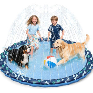 Alberca Inflable Para Niños Antideslizante Azul Juegos De Ag Azul - Huesos