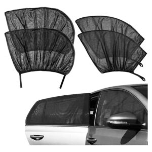 Parasol Universal Para Coche 4 Pcs Malla Transpirable Negro