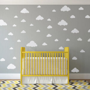 Adhesivos De Nubes Blancas Para Pared Paquete De 50 Unidades Blanco