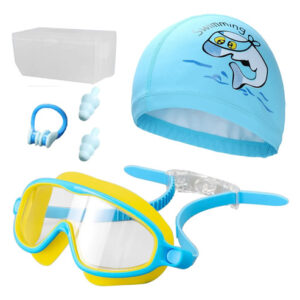 Gafas Y Gorro De Natación Para Niños Con Protección Uv Compl Azul