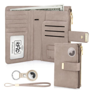 Soporte Para Pasaporte Con Airtag Piel Bloqueo Rfid Moderno Color Diseño De La Tela