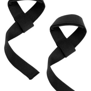 Correas Acolchonadas Para Levantamiento De Pesas Antidesliza Negro