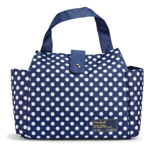 Lonchera Aislante Reutilizable Con Puntos Azules Para Mujer Color