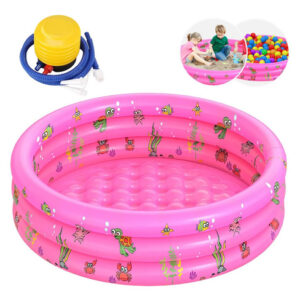 Alberca Inflable Para Niños Rosa 120 Cm Piscina De Verano Rosa