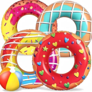 Rosquilla Flotadores Inflables Para Alberca Amarillos 5 Piez Amarillo