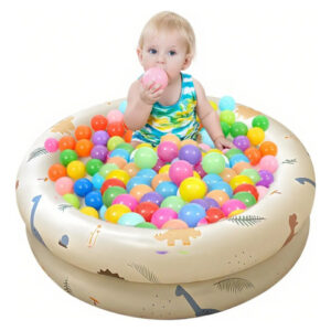 Piscina Inflable Familiar Beige Diseño Plegable Ahorra Espac Color