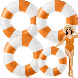 Flotadores De Piscina 119 Cm Anillos Inflables Naranja Pack Naranja