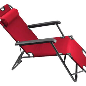 Silla Camastro Plegable 3 En 1 Exterior Rojo Ajustable Ergon Rojo