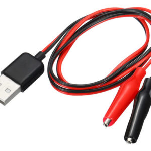 Abrazaderas Cocodrilo Usb Macho 60cm Para Pruebas Eléctricas