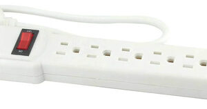 Barra Multicontacto 6 Entradas Protección Sobrecargas Blanco Blanco