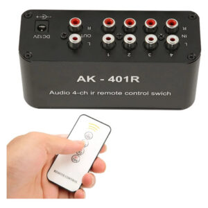 Divisor Av Estéreo 4 Vías Selector De Video Compuesto 4 En 1