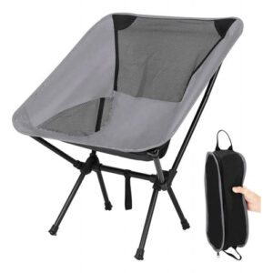 Silla Plegable Camping Ligera Reclinable 150 Kg Gris Portáti Gris