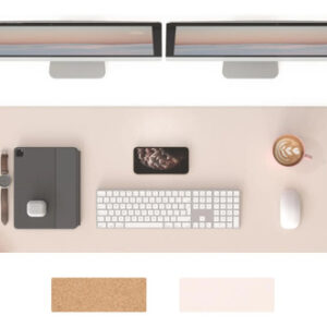 Alfombrilla De Mouse Extragrande Doble Cara 120x43 Cm Albari Apricot Diseño Impreso