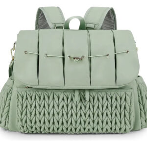 Mochila De Pañales Verde Impermeable Gran Capacidad Para Beb Verde Diseño De La Tela