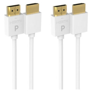 Cable Hdmi 4k Ultra Slim Blanco 2 Packs Alta Velocidad