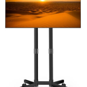 Soporte De Tv Rodante Altura Ajustable Para 32 A 75 Pulgadas Color