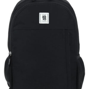 Mochila Grande Unisex Negra Escolar Secundaria De Poliéster Negro Diseño De La Tela